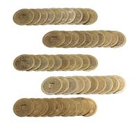 Bettli 50Pcs 2cm Chinese Lucky Coins Feng Shui Coins I-ching Coins Lucky Charms Good Luck Fortune Coins for Health and Wealth