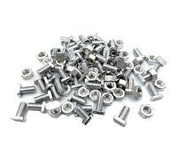 Bettli Greenhouse Nuts and Bolts,50 Sets Aluminium Greenhouse Hex Nuts and Cropped Head Bolts for Building and Repairing Greenhouse Accessories