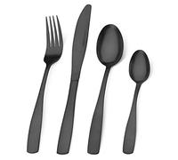 Bettlife Matte Black Cutlery Set - Stainless Steel Flatware & Silverware with Knife and Fork Set for 8, Dishwasher Safe & Easy Clean