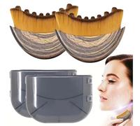 BETTLUCK Lymphatic Contour Face Brush, Gentle Dry Brushing for Puffiness Relief, Skin Care Chin & Jawline Sculpting, Ergonomically Designed to Fit The Skin Precisely (2 Packs)