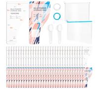 Bettoor 66Pcs Protein Powder Travel Container Set, 2 Styles 60 Disposable Pre-sealed Bags To Go, Funnel-shaped Leakproof Design for Gym, Workouts, Travel, with 6pcs Storage Pouchs, Scoops, Hooks