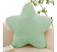 Bettschlange Cuddly Cushion Children, Star Children's Cushion, Soft Fluffy Star Cushion, Children's Room Star Shape Decorative Cushion for Girls and Boys, Home Bedroom, Light Green, 30 x 30 cm