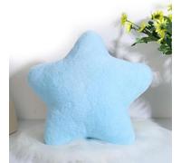 Bettschlange Cuddly Cushion Children, Star Children's Cushion, Soft Fluffy Star Cushion, Children's Room Star Shape Decorative Cushion for Girls and Boys, Home Bedroom, Sky Blue, 30 x 30 cm