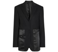 Bettter Inside Out Paneled Wool Blazer - Black - L (UK14 / L)