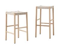 Betty Bar Stool with Wooden Base - Thau & Kallio Natural one size