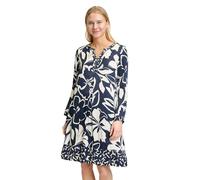 Betty Barclay Women's 1651/1083 Dress, Dark Blue/Cream, 18