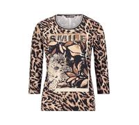 Betty Barclay Women's Basic Shirt with Print, Black/Beige, 10