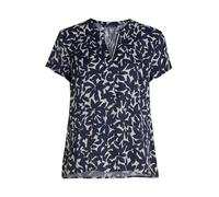 Betty Barclay Women's Bluse Kurz 1/2 Arm Blouses, Dark Blue/White, 18