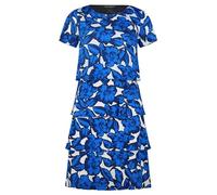 Betty Barclay Women's Cap Sleeve Tiered Dress, Blue/White, 14