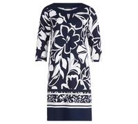 Betty Barclay Women's Shirt Dress with 3/4 Sleeves, Dark Blue/White, 14