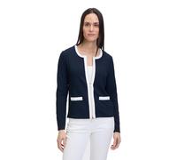 Betty Barclay Women's Shirt Jacket with Structure, Patch Dark Blue/Cream, 20