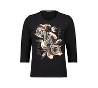 Betty Barclay Women's T-Shirt, Patch Black/Brown, 16