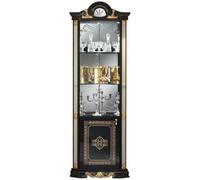 Betty Black Italian Corner Display Cabinet