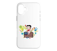 Betty Boop Americana Flag & Stars Case for iPhone 16 Plus