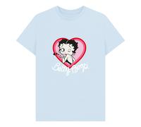 Betty Boop 'Blow A Kiss' Light Blue T-Shirt | Size: Medium Betty Boop Light Blue M