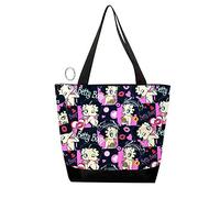 Betty Boop Canvas Shopping Bag with Coin Purse (Multi), Multicoloured, L
