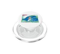 Betty Boop Green Blue Wave Surfing PopSockets PopGrip for MagSafe