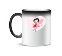 Betty Boop Heart Graphic Ceramic Tea Coffee Mug 330ml Magic White Pink Black 330ml
