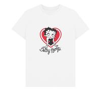 Betty Boop Heart White T-Shirt | Size: Medium Betty Boop White M
