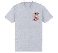 Betty Boop Men's Strike A Pose T-Shirt in Grey | Size: Medium Betty Boop Grey M