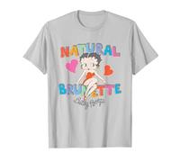 Betty Boop Natural Brunette T-Shirt, Men, Silver Grey, 3X-Large