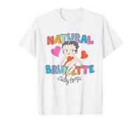 Betty Boop Natural Brunette T-Shirt, Men, White, XX-Large