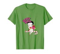 Betty Boop Official Candy Cane Graphic PAPL316 T-Shirt
