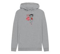 Betty Boop Oop-A-Doop Heather Grey Hoodie in Light Grey | Size: 2XL Betty Boop Light Grey 2XL