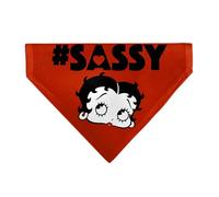 Betty Boop Pet Bandana Betty Boop #Sassy Face Red Black Slip On Collar Bandana Only