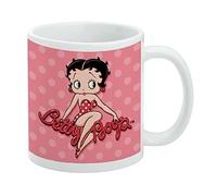 Betty Boop Pink Polka Dots Ceramic Coffee Mug, Novelty Gift Mugs for Coffee, Tea and Hot Drinks, 11oz, White