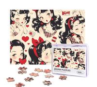 BETTY BOOP Puzzles 500 Pieces Personalized Jigsaw Puzzles Photos Puzzle with Storage Bag Challenging Picture Puzzle for Adults Home Decor Wedding (52x38 CM)