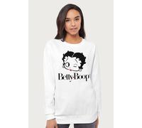 Betty Boop Red Heart Sweatshirt in White | Size: Large Betty Boop White L
