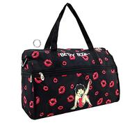 Betty Boop Red Lips Duffle Bag Tote, Black, L, Duffle Bag