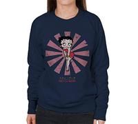 Betty Boop Retro Japanese Women's Sweatshirt Navy Blue
