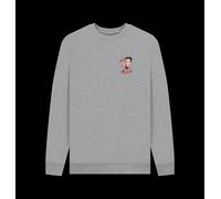 Betty Boop 'Strike A Pose' Heather Grey Sweatshirt Betty Boop Light Grey XL