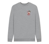Betty Boop 'Strike A Pose' Heather Grey Sweatshirt in Light Grey | Size: Small Betty Boop Light Grey S