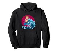 Betty Boop Surfing Big Wave Pullover Hoodie
