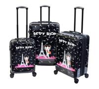 Betty Boop-themed hard luggage set. Carry-on, medium and largesizes. Featured spinning wheels, expandable and TSA lock. Perfect for Betty Boop fans with fashion and function, #PR1, Betty Boop