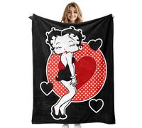Betty Boop Throw Blanket for Sofa, 4K-Print Soft and Comfortable, Essential for Home and Travel, Adorable Gift for Grils 50"x60"