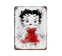 Betty Boop Tin Sign Vintage Metal Pub Club Cafe Bar Home Wall Art Decoration Poster Retro 12x16inch(30x40cm)