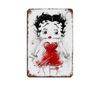 Betty Boop Tin Sign Vintage Metal Pub Club Cafe Bar Home Wall Art Decoration Poster Retro 8x12inch(20x30cm)
