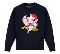 Betty Boop Men's Heart Sweatshirt in Black | Size: Small Betty Boop Black S