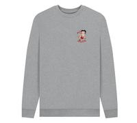 Betty Boop Men's Strike A Pose Sweatshirt in Grey | Size: Medium Betty Boop Grey M
