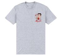Betty Boop Men's Strike A Pose T-Shirt in Grey | Size: Small Betty Boop Grey S