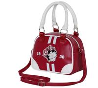 Betty Boop Varsity-Bowling Fashion Handbag, Burgundy, 22 x 16 cm