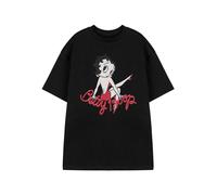 Betty Boop Women's Adult Short Sleeved T-Shirt (Womens Black) in Black | Size: 3XL Betty Boop Black 3XL