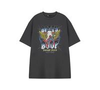 Betty Boop Women's Adult Short Sleeved T-Shirt (Womens Charcoal) in Grey | Size: Small Betty Boop Grey S