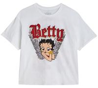 Betty Boop Womens Graphic T Shirt - Short Sleeve Streetwear Shirts for Women (Sizes: S-XL), Betty Boop White, L
