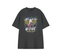 Betty Boop Women's Adult Short Sleeved T-Shirt (Charcoal) in Grey | Size: Small Betty Boop Grey S