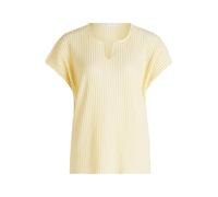 Betty & Co Women's Short Sleeve Pleated Shirt, Pastel Yellow, XL